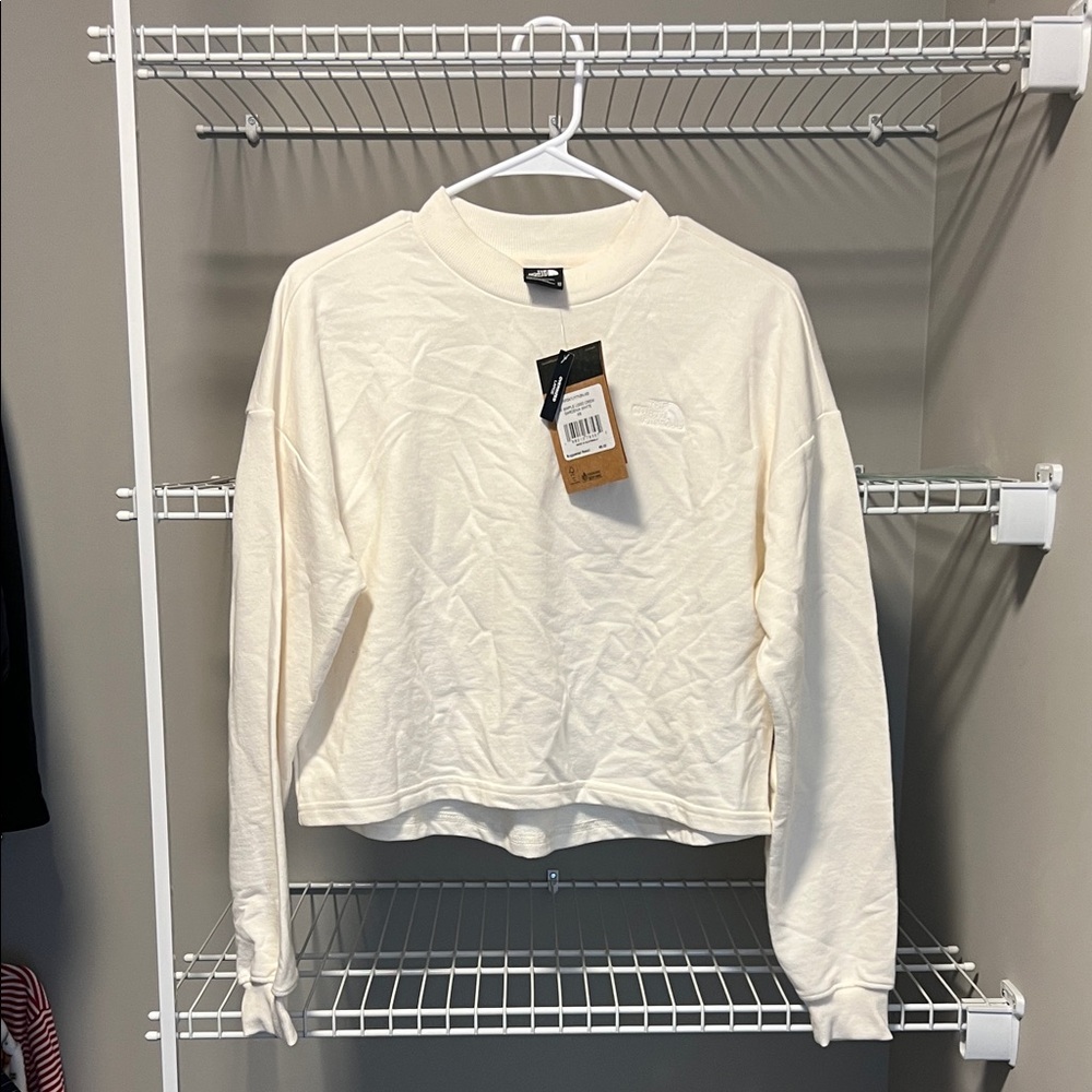 NWT * The North Face Women's Oversized Off-White Sweatshirt - Size XS